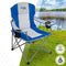 Inklapbare campingstoel Aktive Blauw Grijs 57 x 97 x 60 cm (4 Stuks)