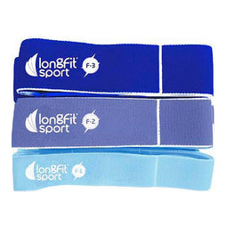 Elastische Weerstandsbanden LongFit Sport Blauw 3 Onderdelen (6 Stuks)