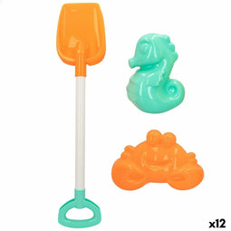 Strandspeelgoedset Colorbaby 3 Onderdelen 58 cm (12 Stuks)