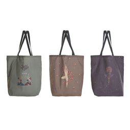 Stoffen tas DKD Home Decor Bruin Groen Bordeaux Canvas 43 x 15 x 40 cm (3 Stuks)