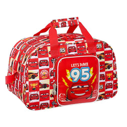 Sporttas Cars Let's race Rood Wit (40 x 24 x 23 cm)