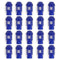Set Bouten OMP 7075 Blauw 20 uds M14 x 1,25