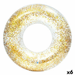 Opblaasbare Drijvende Donut Intex Transparant Purpurine Ø 119 cm (6 Stuks)