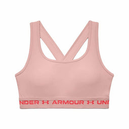 Sportbeha Under Armour Crossback Mid Roze Maat S