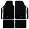 Vloermattenset voor auto Sparco Zwart/Zilverkleurig Grijs Zilverkleurig Tapijt (4 pcs)