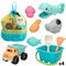 Strandspeelgoedset Colorbaby 19,5 x 10 x 19,5 cm (4 Stuks)
