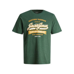 Heren-T-Shirt met Korte Mouwen Jack & Jones JJELOGO TEE SS 12246690 Groen Maat L