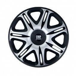 Hubkap OMP OMPS07031412 Zilverkleurig Zwart 14"