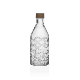 Fles Versa 1 L Golven Glas Aluminium 9,8 x 25,1 x 9,8 cm