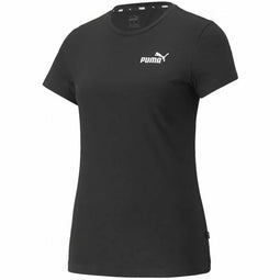 Sport T-shirt Korte Mouwen Puma Essentials+ Embroidery Zwart Maat S