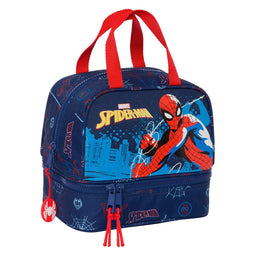 Lunchtrommel Spider-Man Neon Marineblauw 20 x 20 x 15 cm