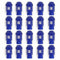 Set Bouten OMP 7075 M12 x 1,25 40 mm 20 uds Blauw