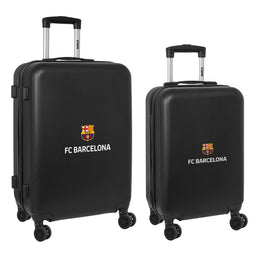 Kofferset F.C. Barcelona Trolley Zwart 2 Onderdelen 40 x 63 x 26 cm