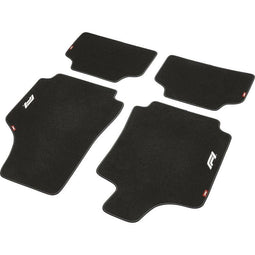 Vloermattenset voor auto FORMULA 1 CM480 Zwart/Wit 4 uds