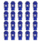 Set Bouten OMP 7075 40 mm M12 x 1,50 20 uds Blauw