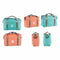 Reistas 14 x 34 x 44 cm (12 Stuks)