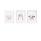 Set van 3 Schilderijen Crochetts Multicolour Hout MDF 33 x 43 x 2 cm Olifant Koe Pinguïn (3 Onder...