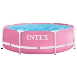 Zwembad Verwijderbaar Intex Metal Frame 28290NP Roze 244 x 74 x 244 cm