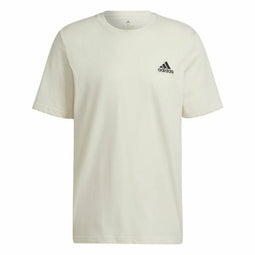 Heren-T-Shirt met Korte Mouwen Adidas Essentials Feelcomfy Wit Maat M