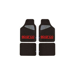 Vloermattenset voor auto Sparco SPC1903 Universeel Zwart/Rood (4 pcs)