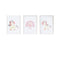 Set van 3 Schilderijen Crochetts Multicolour Hout MDF 33 x 43 x 2 cm Regenboog Eenhoorn (3 Onderd...