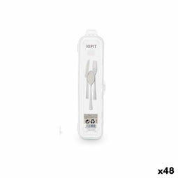 Doosje Bestekken Voor op reis Transparant 4,3 x 23,3 x 6,2 cm (48 Stuks)