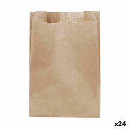 Set tassen Algon Wegwerp Kraftpapier 20 Onderdelen 16 x 24 cm (24 Stuks)