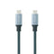 Kabel USB C NANOCABLE 10.01.4101-L150-COMB Groen 1,5 m Zwart/Gris