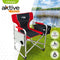 Inklapbare campingstoel Aktive Grijs Rood 61 x 92 x 52 cm (2 Stuks)