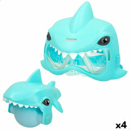 Set van waterpistool en duikbril Eolo Haai 18 x 15 x 8,5 cm (4 Stuks)