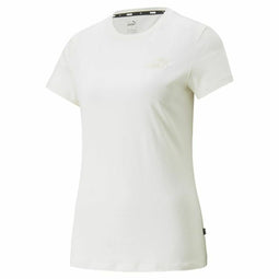 Dames-T-Shirt met Korte Mouwen Puma Wit Maat XS