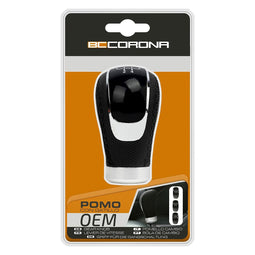 Versnellingspookknop BC Corona POM30152 Zwart Leer Lengte