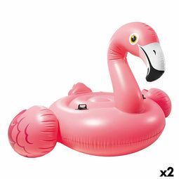 Opblaasbaar eiland Intex Flamingo 203 x 124 x 196 cm (2 Stuks)