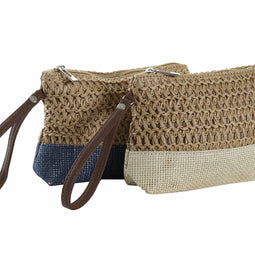 Toilettas DKD Home Decor Vezel Geel Blauw Wit Rood Beige 20 x 5 x 15 cm (4 Onderdelen)