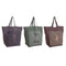 Stoffen tas DKD Home Decor Bruin Groen Bordeaux Canvas 68 x 30 x 55 cm (3 Stuks)