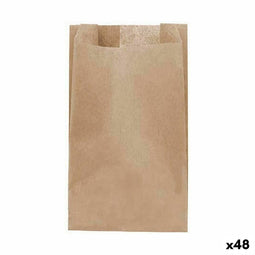 Set tassen Algon Wegwerp Kraftpapier 40 Onderdelen 8 x 15 cm (48 Stuks)