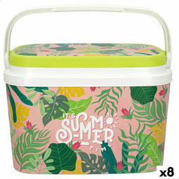 Pingpongset Aktive Summer tropical Plastic 6 L 29 x 20 x 19,5 cm (8 Stuks)