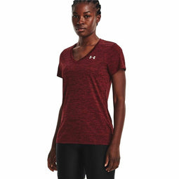 Dames-T-Shirt met Korte Mouwen Under Armour Donkerrood Maat S