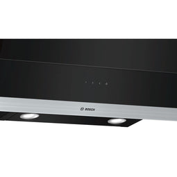 Bosch DWK065G60 afzuigkap 530 m³/uur Muurmontage Zwart, Roestvrijstaal
