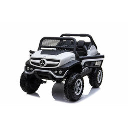 Elektrische auto voor kinderen Mercedes Benz Unimog Wit 12 V