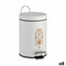 Pedaalemmer Art Nouveau Wit Brons Staal Plastic 3 L (6 Stuks)