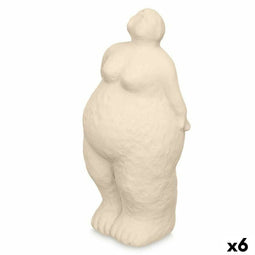 Decoratieve figuren Beige Dolomite 14 x 34 x 12 cm (6 Stuks) Vrouw Staand