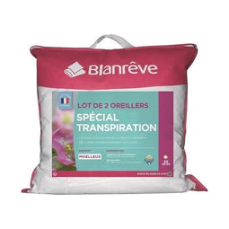 BLANREVE Set van 2 kussens Speciale transpiratie - 60 x 60 cm - Wit