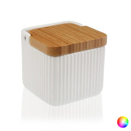 Zoutvaatje met deksel (11,5 x 11,5 x 11,5 cm) Kleur Grijs