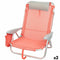 Klapstoel met Hoofdsteun Aktive Flamingo Koraal 51 x 76 x 45 cm (2 Stuks)