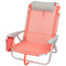 Klapstoel met Hoofdsteun Aktive Flamingo Koraal 51 x 76 x 45 cm (2 Stuks)