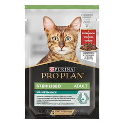 PURINA Pro Plan Gesteriliseerd Rundvlees en Kip Multipack - natvoer voor katten - 10x85 g