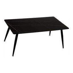 Hoofdtafel Marmer Zwart Metaal Melamine DM (60 x 45 x 110 cm)