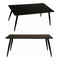 Hoofdtafel Marmer Zwart Metaal Melamine DM (60 x 45 x 110 cm)