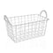 Veelzijdige mand Versa Wit Staal industrial (23 x 14,5 x 37 cm)